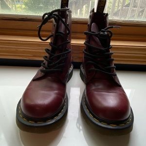 Maroon Doc Martens